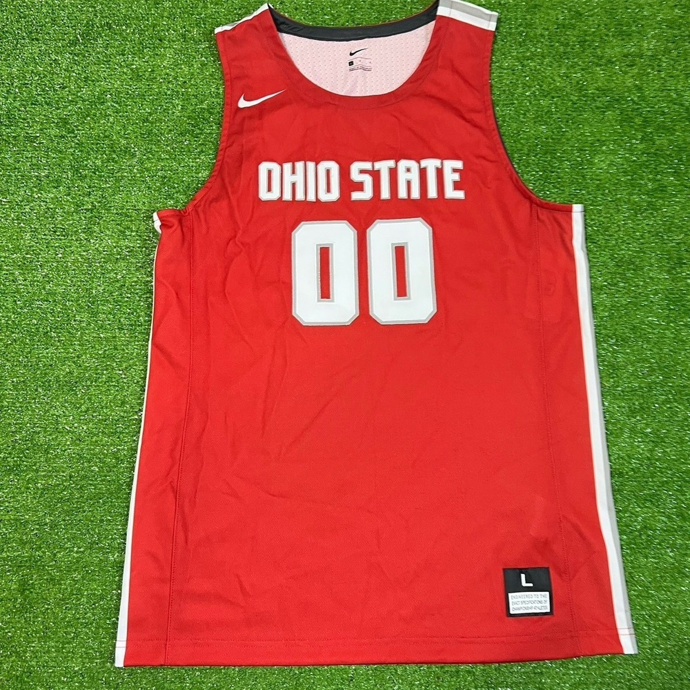 The Ohio‎ State Basketball Jersey LG y2k REPLICA OSU Buckeyes Jersey Red NWOT